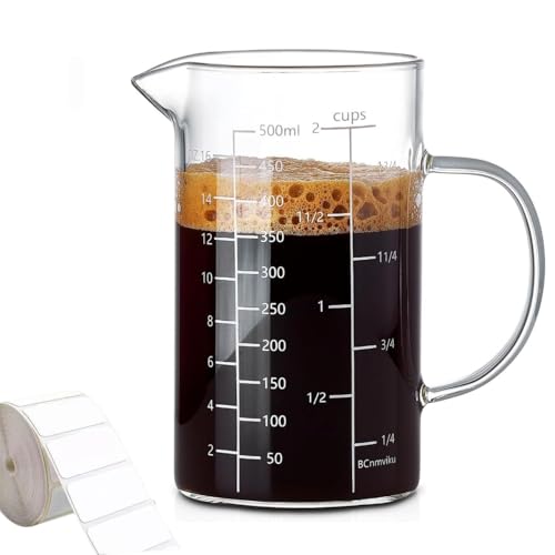Vaso medidor de vidrio 500 ml con pico vertedor miniatura 1