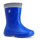 demar. federleichte EVA Gummistiefel gefüttert Regenstiefel Vibes (38/39, Blau)
