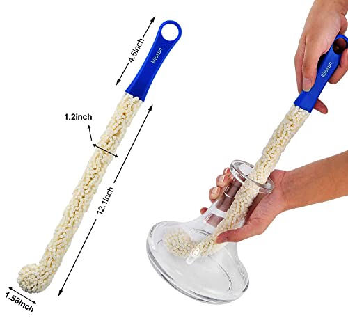 2 Pieces Decanter Cleaning Brush Bottle Cleaner Brush For Narrow Neck Bottle 17'' Long Bendable Foam Brush Cleaner Kicten Cleaning Tool For Glassware Goblets Tall Glass Drinking Cup Hookah Tank #TOP1