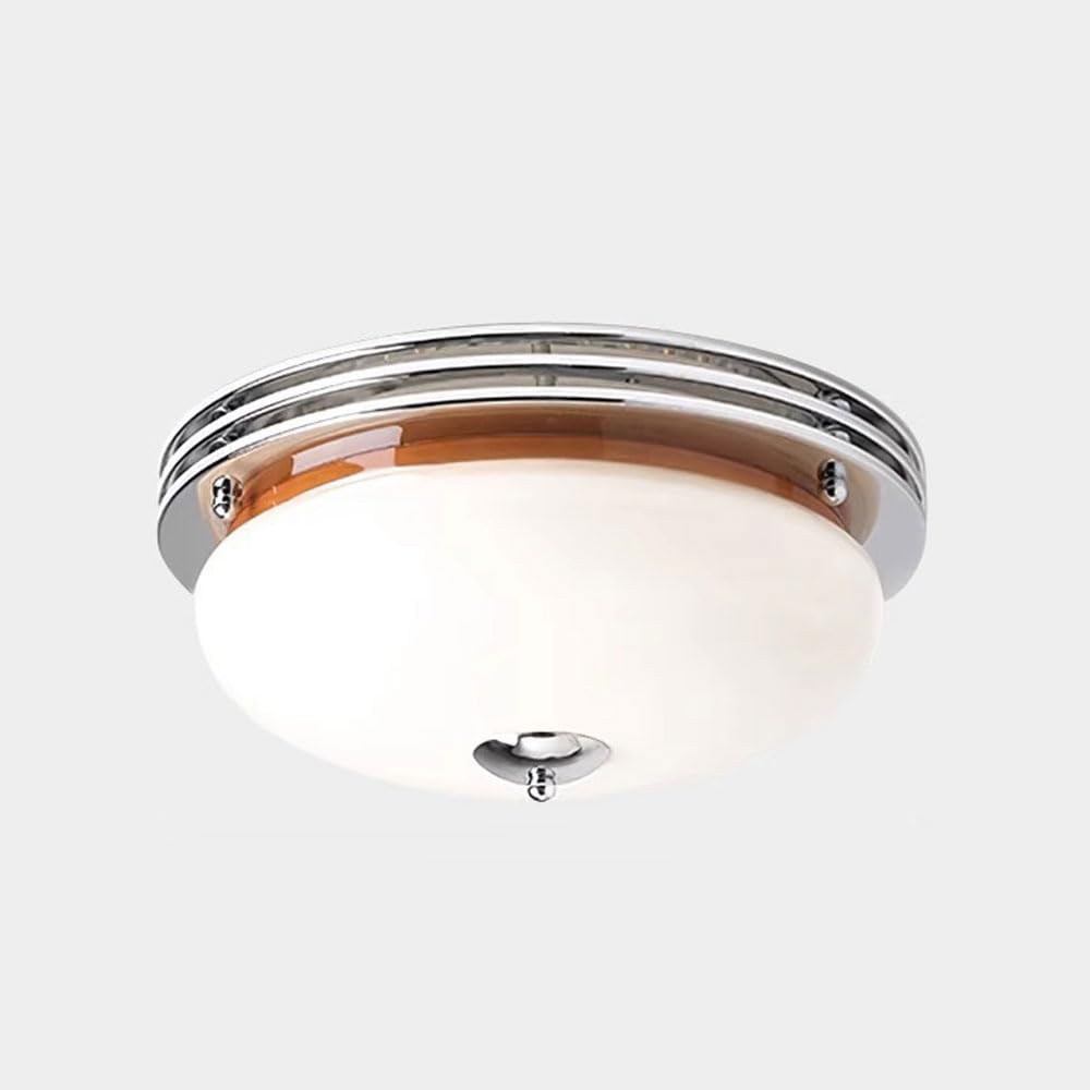 Plafonnier vintage en verre encastré pour sublimer les plafonds bas