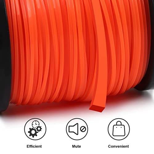Image of Viabrico .095 inch Weed Eater String, Square Orange Heavy Duty String Trimmer Line, Weed Wacker String Universal Commercial Grade, Premium Nylon Weedeater Line 0.095 inch x 1.7LB, 330Foot
