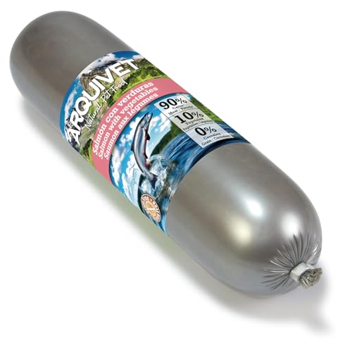 Arquivet Salchicha de Salmón y Pollo con Verduras para Perros 500 gr, 1 Unidad (Paquete de 1)