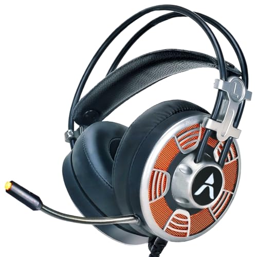 Image of Adcom Vision 7.1 USB Noise Cancelling Super Gaming Over Ear Stereo Headphone (Steel Grey),Wired