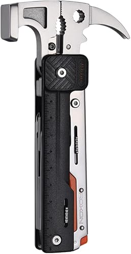 Miniatura 2 de ROXON 16 en 1 Herramientas Camping Hammer Multitool con piedra de pedernal, cortador reemplazable, mejores accesorios de camping con alicates,