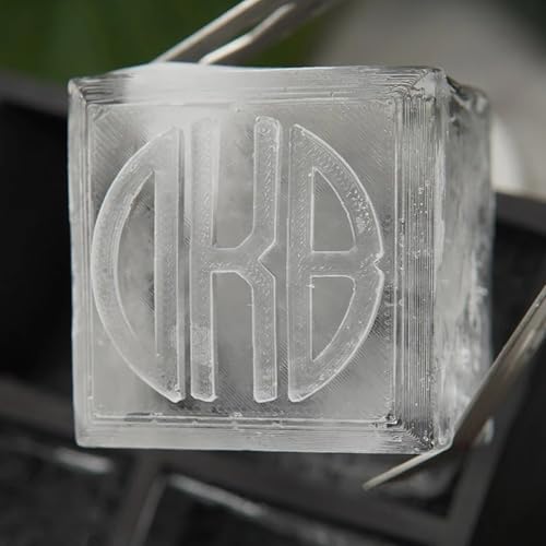 Molde para cubos de hielo monogramados de silicona personalizada miniatura 6