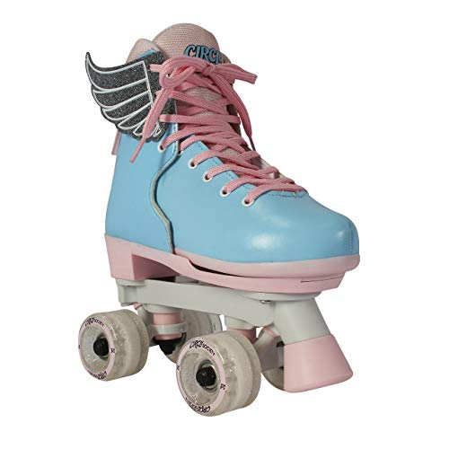 Circle Society Classic Adjustable Indoor and Outdoor Childrens Roller Skates - Classic Cotton Candy, 3-7 US (Renewed) - Thumbnail 3