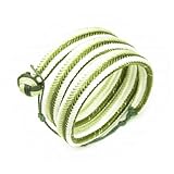 【伊賀くみひも】 ブレスレット小田巻 スーパーロング(深緑・黄緑・白) 伝統的工芸品 日本製 正絹