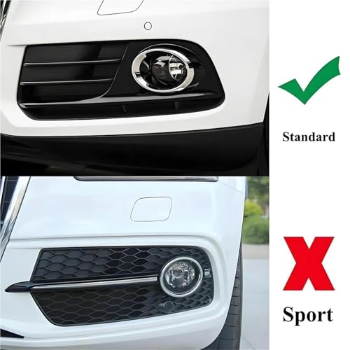 Grille avant calandre noire pour Q5 2013-2017 | Deux caches phares antibrouillard de pare-choc - 3
