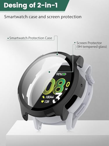 Coque Coros Pace 4 rigide anti-rayures avec vitre de protection 9H noire