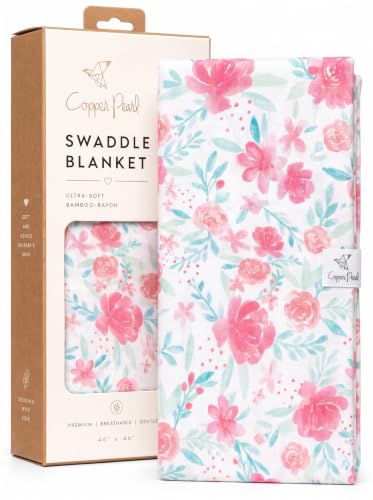 Image of Copper Pearl Swaddle Blankets for Newborns | Soft Stretchy Receiving Blankets for Boys and Girls | Large 46 x 46 Inch Baby Blankets | Lightweight and Breathable Swaddles | June