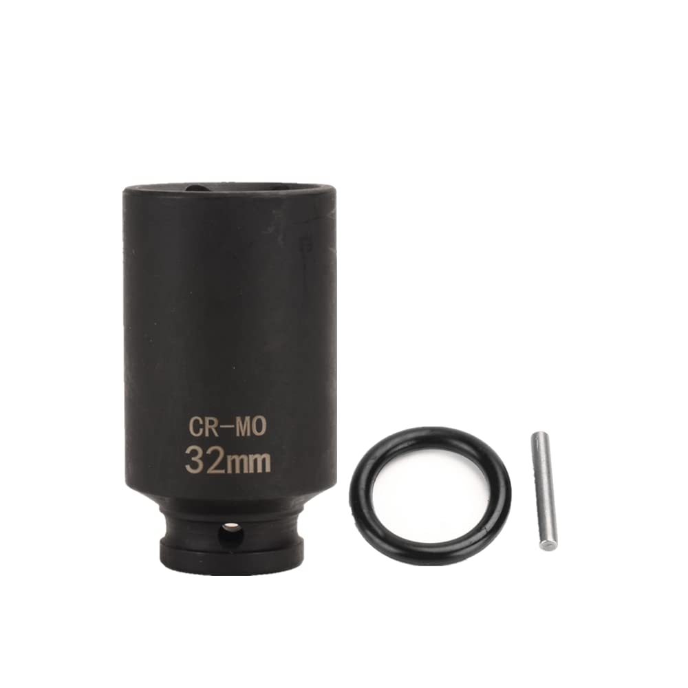 FLZOSPER 1/2 Inch Drive x 32 mm Deep 6-Point Impact Socket?42 CR-MO