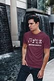 I Ate Some Pie and It was Delicious Funny Math Pi Equation Science Sarcastic Humor T-Shirt L Maroon