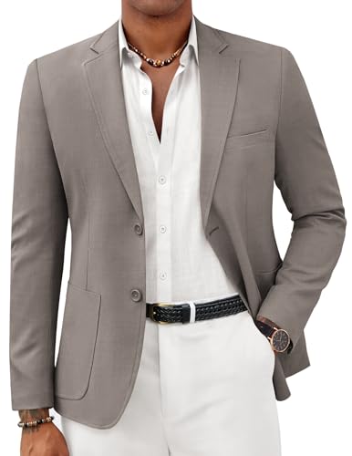 COOFANDY Herencolbert, casual, licht, sportpak, blazer met 2 knopen, regular fit, bruiloft colbert, Donkerblauw, 3XL