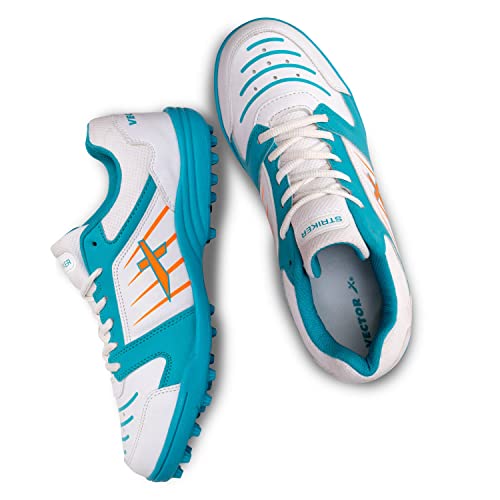 Image of Vector X Striker Cricket Shoes for Men & Boys Synthetic Leather Upper PVC Sole Studs Lace up Closure Lightweight & Durable Sports Shoe Ideal for Turf, Ground & Hard Surfaces