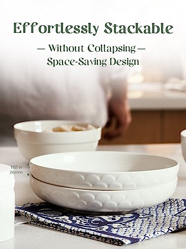 Dowan Pasta Bowls, 54 Oz Large Salad Serving Bowls, 10'' Plates Bowls Set Of 4 thumb #5