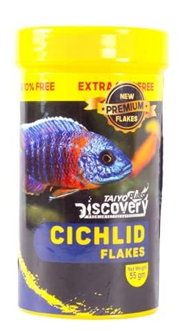 See full amazon price history chart for Taiyo Pluss Discovery® Premium Cichlid Flakes Fish Food, 55g (50 g + Extra 10% Free) (Pack of 1) Taiyo Pluss Discovery® Premium Cichlid Flakes Fish Food, 55g (50 g + Extra 10% Free) (Pack of 1) (B0CTHMNNZ2) Amazon Price History, Amazon Price Tracker