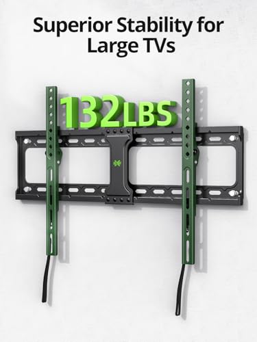 Image of USX MOUNT Tilting TV Wall Mount for Most 37 inch-95 inch Flat Curved Screen Television, TV Bracket with Max VESA 600x400mm up to 132lbs, Low Profile Tilt Mount for 16 inch, 24 inch Stud (Pack of 2)