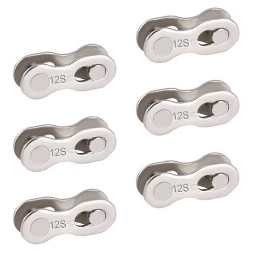 PSOWQ 6 Pares de Conectores de Cadena de Bicicleta Que faltan eslabón de Bicicleta 12V Cadena Reutilizable eslabón de Bicicleta Que Falta eslabón para Bicicleta