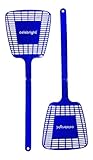 Fly Swatter - Set of 2 Swatters - Repellent of Flies, Wasps, Bugs, Mosquitoes, and More Insects - Manual not Electrical (Blue)