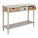 Safavieh Home Collection Christa Vintage Grey 3-Drawer Storage Console Table