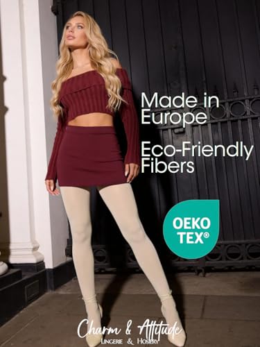 Image of Charm and Attitude Semi Opaque Tights for Women | Colored Pantyhose Stockings Nylons 40D