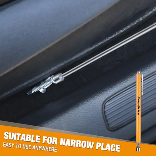 EverBrite Gifts for Men, 2PC Magnetic Pick Up Tool with LED, Birthday Gifts for Him, Gadgets for Men, Gifts for Men Who Have Everything