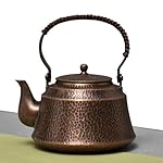 1000 ml Large Teapot, Handmade Copper Tea Kettle, Vintage Stove Top Teapot with Handle, Copper Tea Pot with Filter Hole