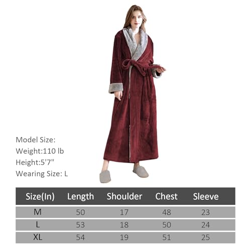 Image of Hellomamma Premium Long Robes for Women-Super Plush Soft Fleece Bathrobes X-Large