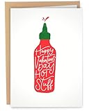 Sleazy Greetings Funny Valentine's Day Card For Him or Her | Happy Valentine's Day Hot Stuff | Hot Sauce Card For Husband or Wife