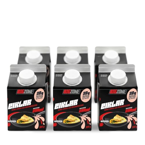Big Zone Eiklar | 100% flüssiges Hühnereiweiß aus Freilandhaltung | 6 x 300g Tetra-Pack