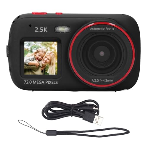 Cámara Digital Compacta para Niños 72MP Zoom 16X Negra miniatura 1