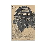 Michael Phelps Canvas Art Poster and Wall Art Picture Print Modern Family Bedroom Decor Posters 12x18inch(30x45cm)