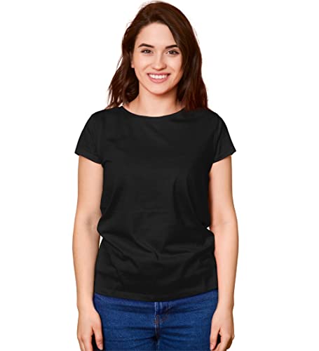 Image of Hangout Hub HH95 Tshirt for Womens | Regular Fit | Super Combed Cotton Women T-Shirt | Solid Plain Tees | Round Neck T Shirt | Half | Pack of 2 | 3 | 4 | 5 | 6