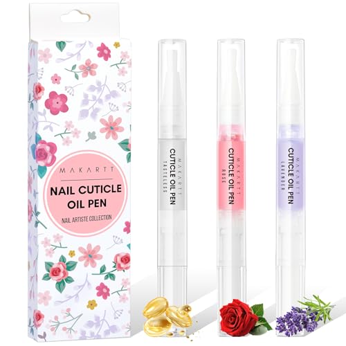 Makartt Nagelöl Stift Cuticle Oil Pen - 3 Nagelpflegestift Revitalisierendes Nagelhautöl für die Nagelhaut Nagelreparaturöl Nagelhautweichmacher Feuchtigkeitspflege Nail Oil