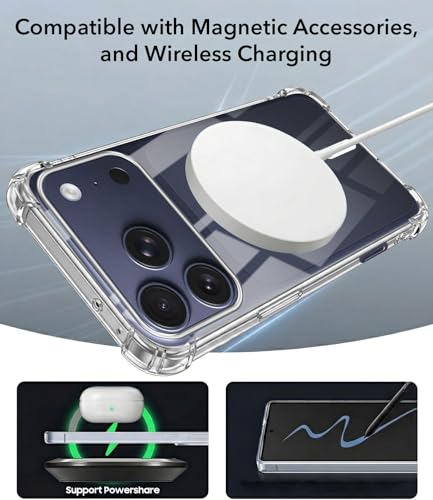 Image of Jkobi Shockproof Crystal-Clear Back Cover for Apple iPhone 17 Pro Max (Magsafe Wireless Support | Drop & Camera Protection | Hard Polycarbonate)