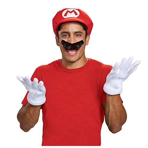 JADEO Disfraz para Adultos Nintendo Super Mario 3 Piezas