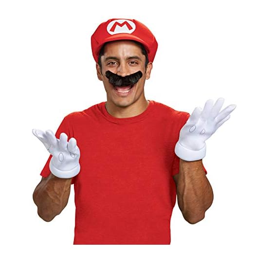 JADEO Disfraz para Adultos Nintendo Super Mario 3 Piezas