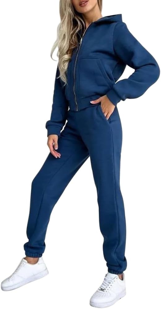 Suits Femme Survêtement Velours Femme Pièces Veste Zippée