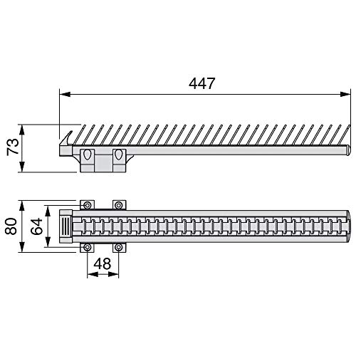 Emuca - Ausziehbarer seiticher Krawattenhalter für Schränke, Aluminium und Kunststoff, Matt eloxiert