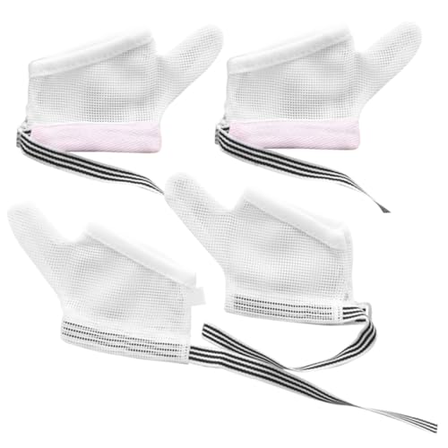 2 Pairs of Breathable Finger Protective Gloves for Infants Thumb Sucking Correction Tool Baby Protective Mittens for Sucking Treatment for Toddlers