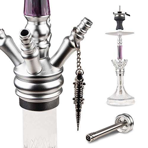 Alligator Shisha Bingo Performance - Grey (Silber) | Design Shisha | Komplett Set – Bild 5