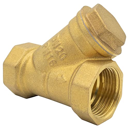 Image of Y Strainer 3 /4 Brass Sediment Filter Attachment Water Filter with 40 Mesh Filter Screen Plastic Inline Hose Filter Twist-On 0.75 Inch DN20 0