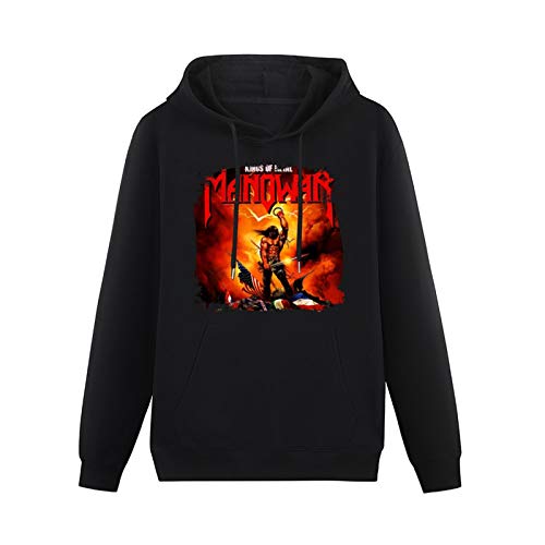 Photo de Long Sleeve Hooded Sweatshirt Manowar Heavy Power King of Metal Logo Cotton Blend Hoody M