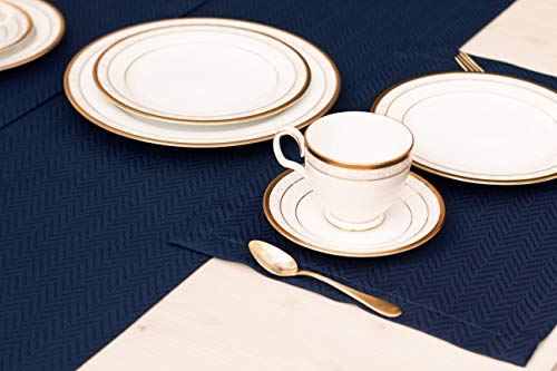 Navy Blue Table Runner 72 Inch, Waterproof Dresser Scarf, Outdoor Coffee Table Runner - Elegant Dining Table Runners For Fiesta, Dinner Parties, Events, Wedding, Decor For Thanksgiving, Halloween #TOP3