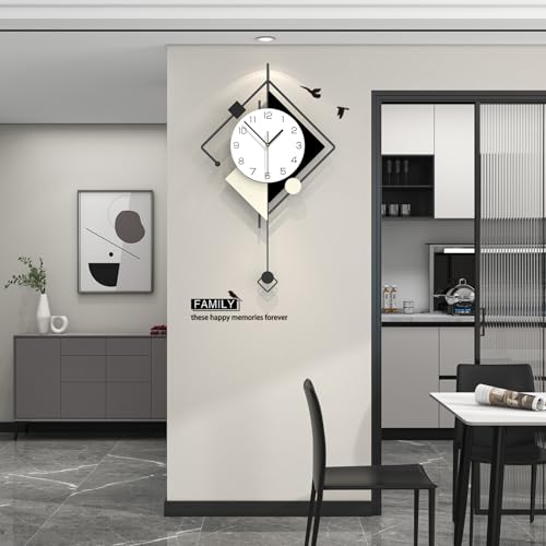 Modern Big Decorative Metal Silent Wall Clock for Living Room Decor - Image 3