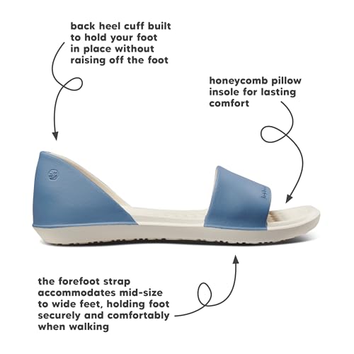 Image of Joybees WFFLT.Dub.0500 Womens Friday Flat Two-Tone Dusty Blue /Bone W5