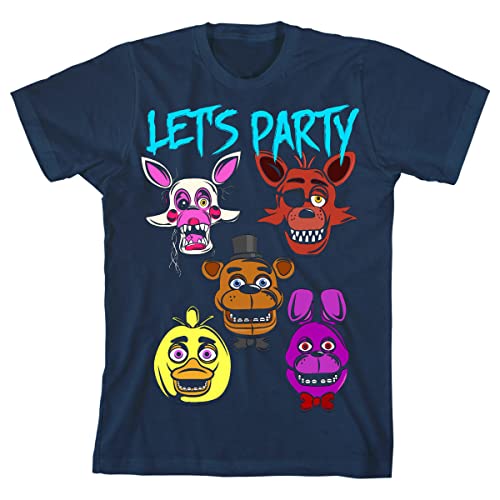 T-shirt bleu marine Five Nights at Freddy's pour garçon fan de gaming