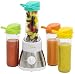 Produktbild Bestron Familien-Smoothie Maker mit 4 Mix-/Trinkbechern, 4x 400 ml, 400 Watt, Edelstahl, Weiß