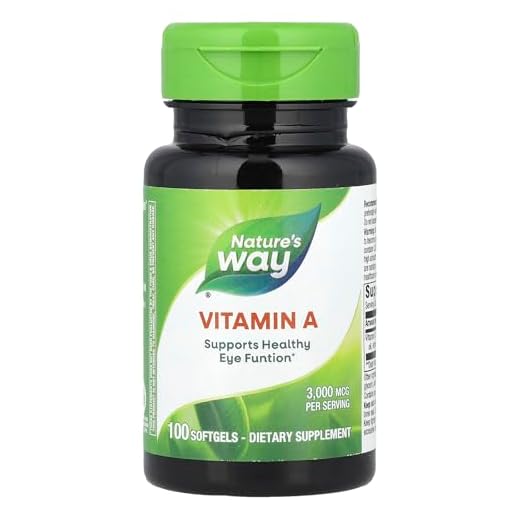 Nature's Way Vitamin A Supplement, High Potency 3,000 mcg Softgels, 100 ct