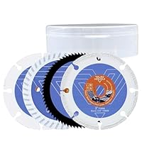 75mm Sägeblatt Set - 4 tlg. Betontrennscheibe/Holztrennscheibe/HSSKreissägeblatt/Metalltrennscheibe mit Bohrung 10mm für Beton, Mauerwerk, Holz, Kunststoff, Metall, Schneiden VENJELD